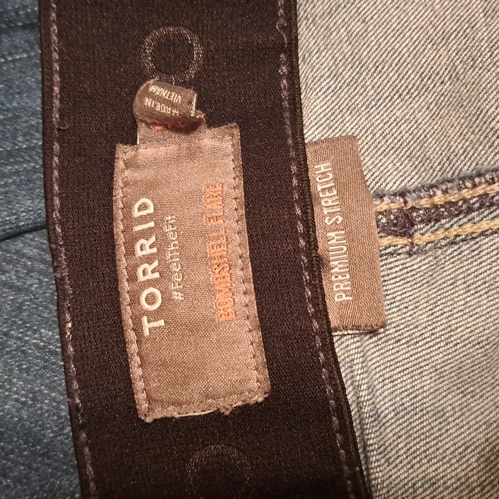 Torrid Dark Blue Distressed Jeans.  Size 24T. - Picture 2 of 9